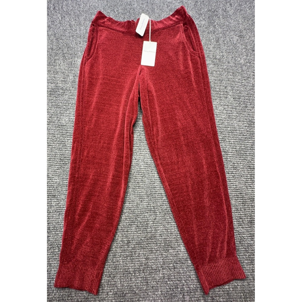 Tommy Bahama Island Soft Sea Light Jogger Pants Womens Medium Sangria Red New